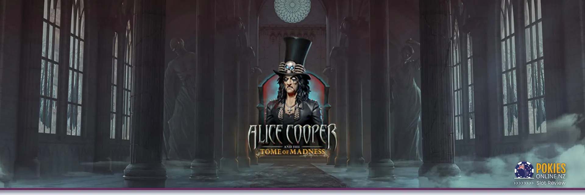 Alice Cooper and the tomb of madness slot banner