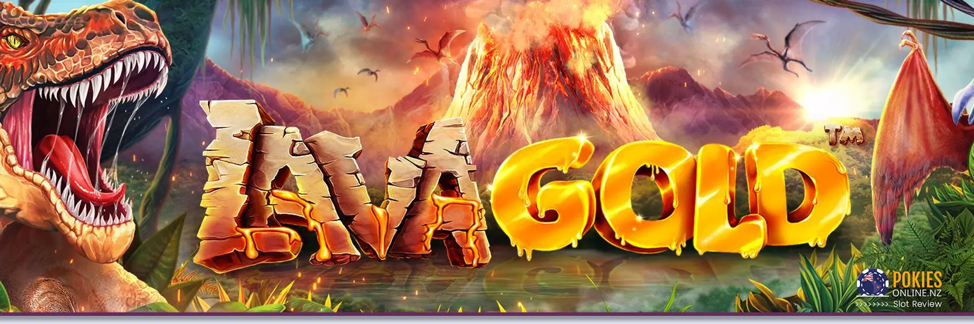 Lava gold slot banner