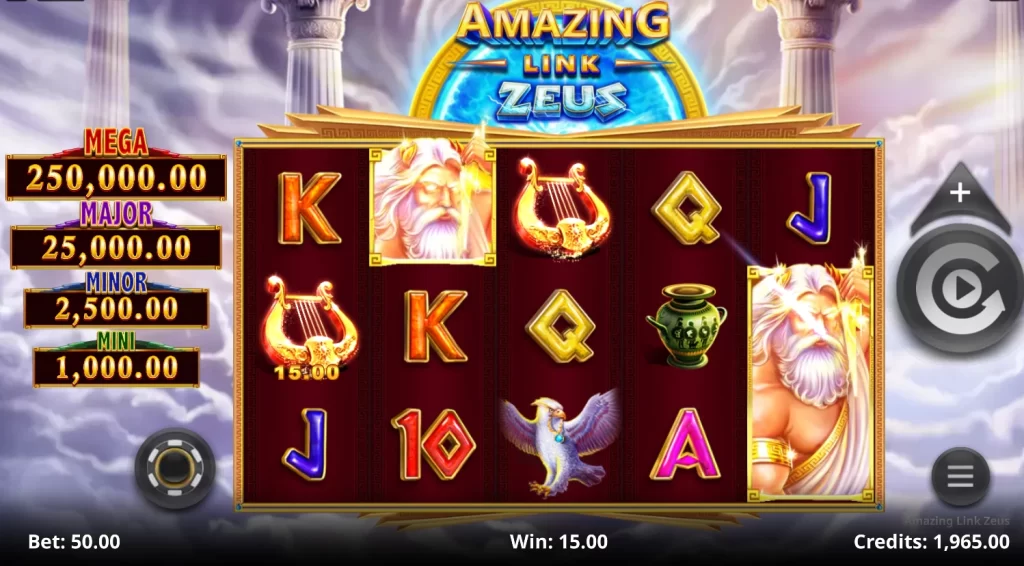 amazing link zeus pokie