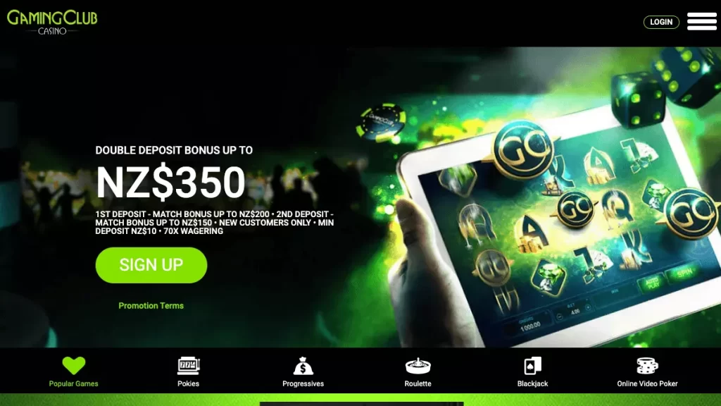 Gaming Club NZ Casino Homepage