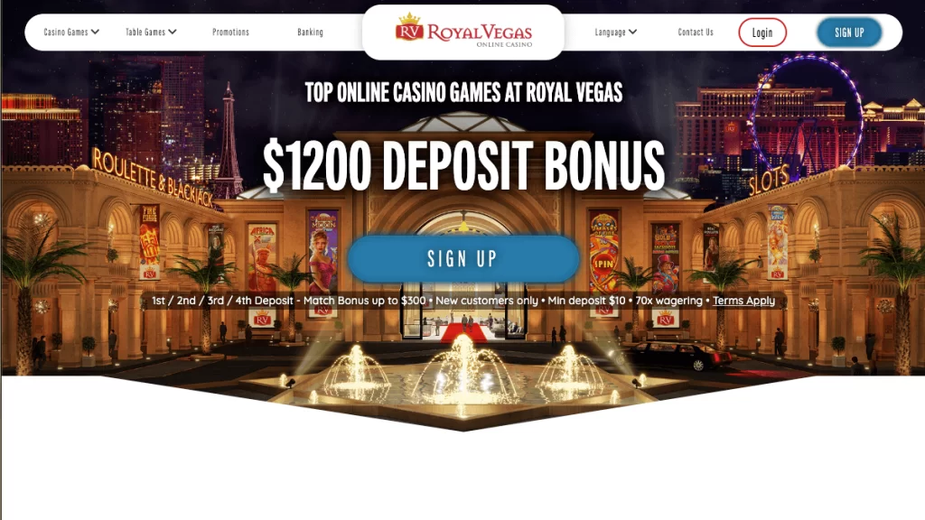 Royal Vegas Homepage