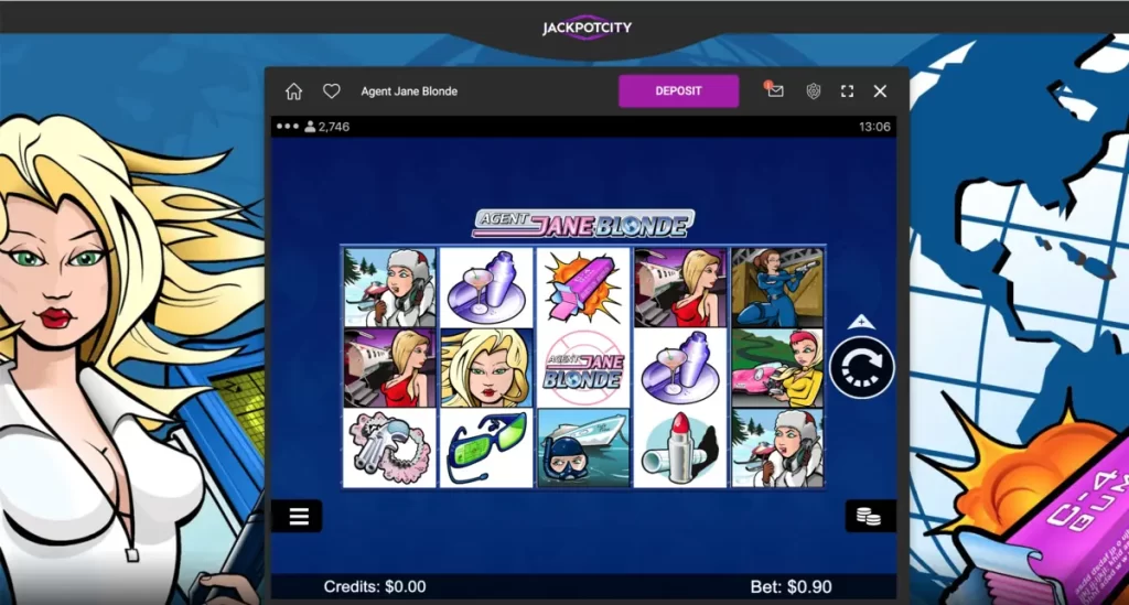 Jackpot City Agent Jane Blonde pokie